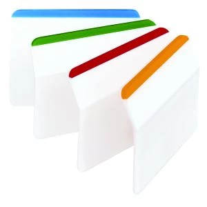 Post it 508 x 380mm Strong Index Filing Tabs Flat Assorted Colours 4 x