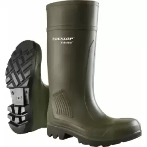 Dunlop D460933 Purofort PRO Non-Safety / Mens Boots / Plain Rubber Wellingtons (43 EUR) (Green) - Green