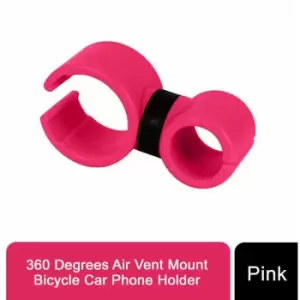 Aquarius 360 Degrees Air Vent Mount Bicycle Car Phone Holder- Pink