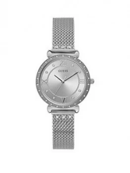 Guess Guess Jewel Silver Sunray Dial Stainless Steel Bracelet Ladies Watch
