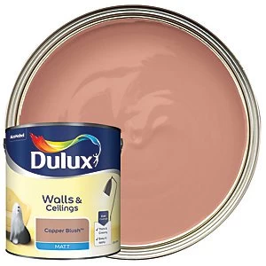 Dulux Walls & Ceilings Copper Blush Matt Emulsion Paint 2.5L