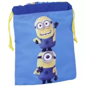 Despicable Me Minions Childrens/Kids Official Drawstring Lunch Bag (One Size) (Blue/Yellow) - Blue/Yellow