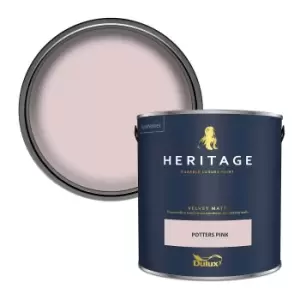 Dulux Heritage Velvet Matt Potters Pink Matt Emulsion Paint 2.5L