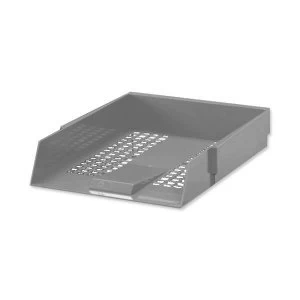 5 Star Office Foolscap Letter Tray High impact Polystyrene Grey