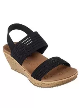 Skechers Beverlee Sandals, Black, Size 7, Women