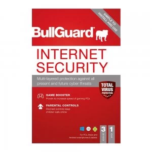 Bullguard Internet Security - 3 Devices 1 Year - Total Virus Protection 2021
