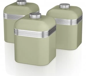 Swan Retro SWKA1020GN 1-litre Canisters Pack of 3