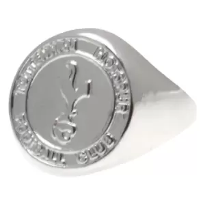 Tottenham Hotspur FC Silver Plated Crest Ring (Medium) (Silver)