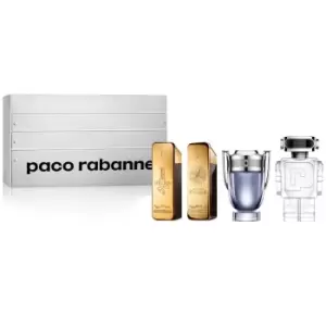 Paco Rabanne Miniatures Gift Set 5ml 1 Million Eau de Toilette + 5ml 1 Million Parfum Eau de Parfum + 5ml Invictus Eau de Toilette + 5ml Phantom Eau d
