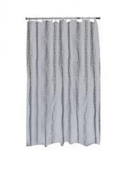 Aqualona Bubbles Grey Soft Peva Shower Curtain