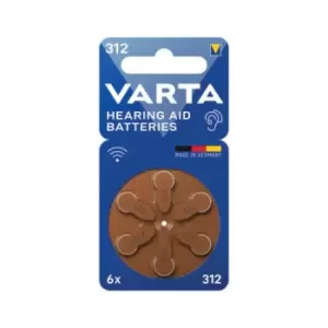 Varta Hearing Aid Batteries 312 (Pack of 6) 24607101416