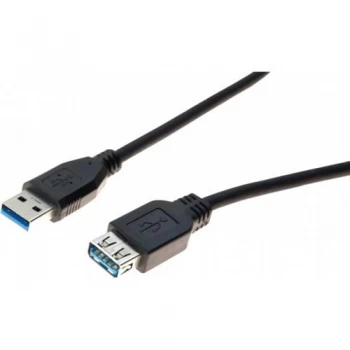 3m Black USB 3.0 A Extension Cable