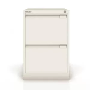 Bisley Filing Cabinet 2 Drawer 470x622x711mm White