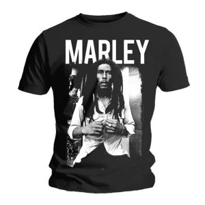 Bob Marley - Black & White Unisex XX-Large T-Shirt - Black