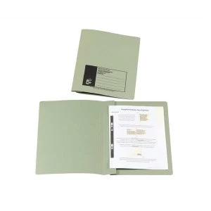 5 Star Foolscap Flat File Recycled Manilla 285gsm Green Pack of 50