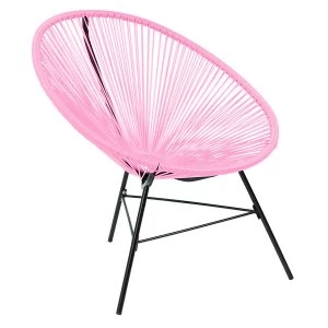 Charles Bentley Retro Lounge Chair - Pastel Pink