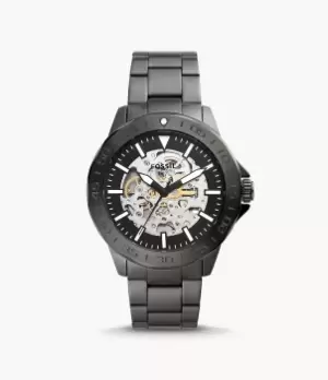 Fossil Men Bannon Automatic Smoke Stainless Steel Watch