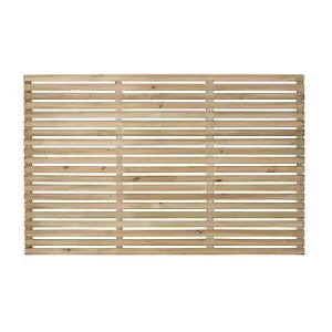 Forest 1.8M X 1.8M Pressure Treated Double Slatted Fence Panel - Pack Of 5