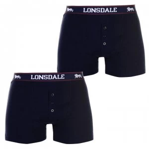 Lonsdale 2 Pack Boxers Mens - Navy