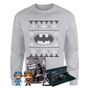 DC Comics Officially Licensed MEGA Christmas Gift Set - Includes Christmas Sweatshirt plus 3 gifts - S