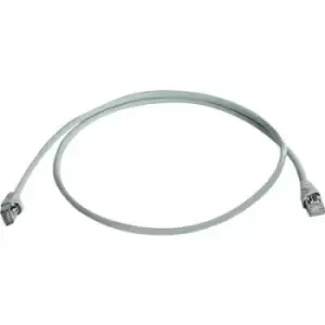 Telegaertner L00001A0090 RJ45 Network cable, patch cable CAT 6A S/FTP 1.50 m Grey Flame-retardant, Halogen-free, UL-approved