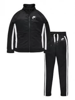 Boys, Nike Air Kids Tracksuit - Black/White, Size S, 8-10 Years