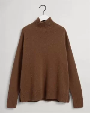Detail stand-up collar sweater