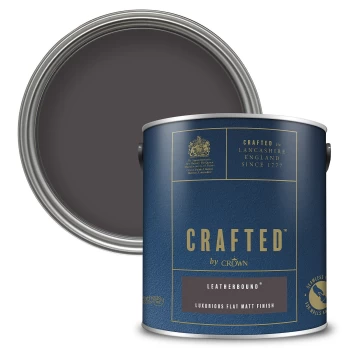 CRAFTED by Crown Flat Matt Interior Wall, Ceiling and Wood Paint - Leatherbound - 2.5L