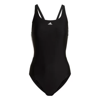 adidas Mid 3-Stripes Swimsuit Womens - Black