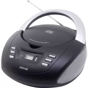 Denver TCU-211 Radio CD player FM AUX, USB, CD Black, Grey