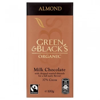 Green & Black's Organic Milk Almond Chocolate 100g