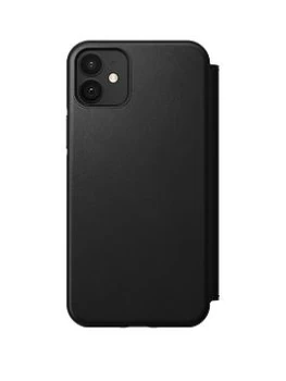 Nomad Rugged Folio - Black Leather Magsafe iPhone 12 12 Pro