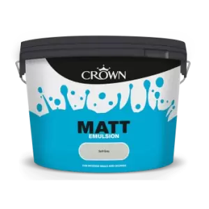 Crown Matt Emulsion - Soft Grey - 10L
