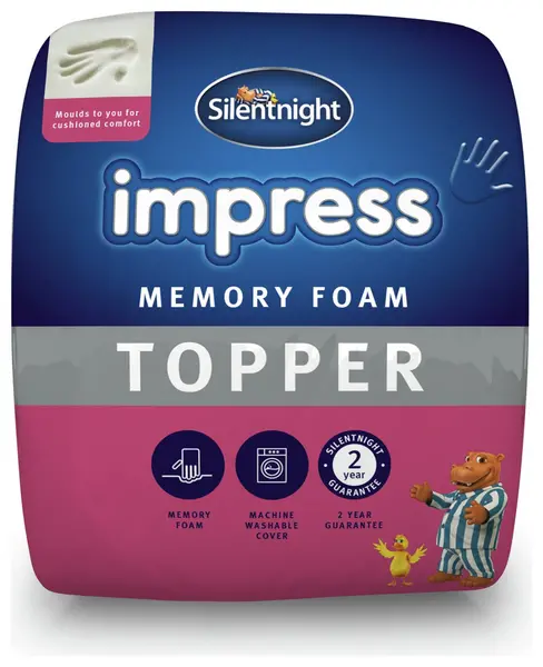 Silentnight Impress Memory Foam 7cmMattress Topper-Superking