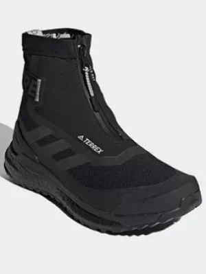 adidas Terrex Free Hiker Cold.rdy Hiking Boots, Black/Grey, Size 3.5, Women