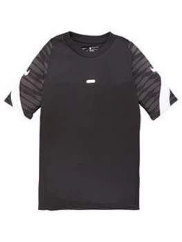 Boys, Nike Junior Strike Dry T-Shirt - Black/White, Size XL