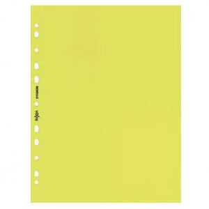 Rexel Quality A4 Punched Pockets; Yellow; Pack of 10 - Outer carton of