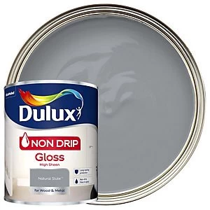 Dulux Non Drip Natural Slate Gloss High Sheen Paint 750ml