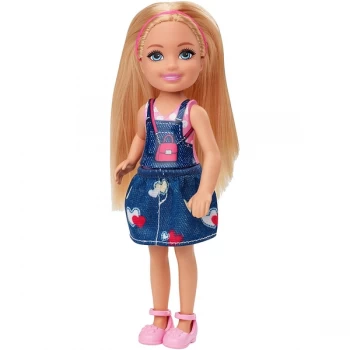 Barbie Club Chelsea Mini Girl Doll Blonde Doll In Jean Skirt