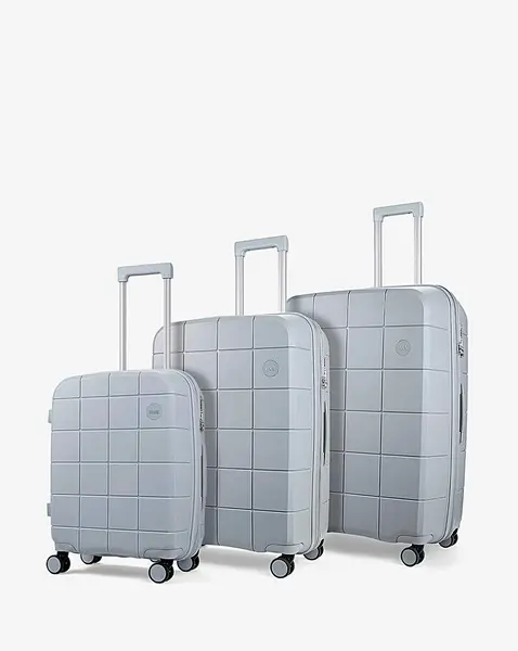 Rock Rock Pixel Grey Luggage 3pc set Grey EA46301