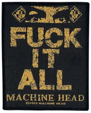 Machine Head Fuck It All Patch Black yellow