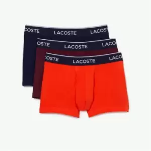 Lacoste 3 Pack Boxer Shorts - Red