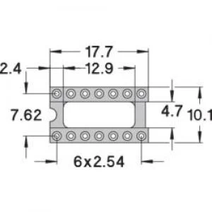 IC socket Contact spacing 7.62mm Number of pins 14 Preci Dip