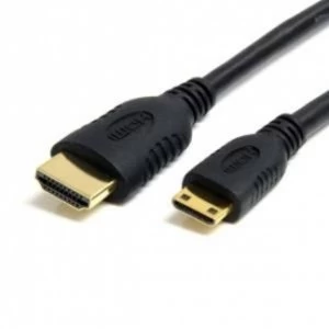 1 ft High Speed HDMI Cable with Ethernet HDMI to HDMI Mini MM