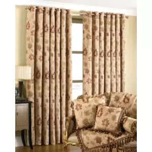 Riva Home Zurich Ringtop Curtains (66x72 (168x183cm)) (Champagne)