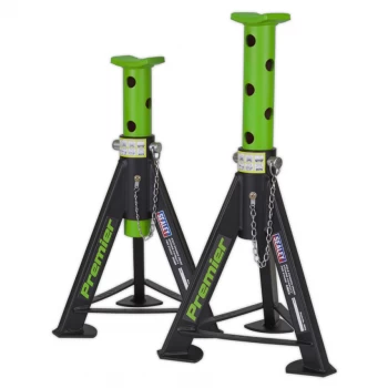 Axle Stands (Pair) 6-Tonne Capacity Per Stand - Green