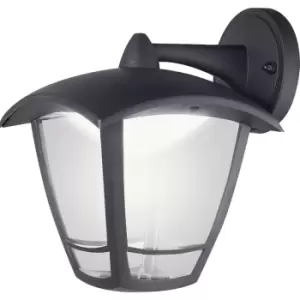 Luceco LED 4 Panel Coach Lantern IP44 8W 640lm Top Arm in Black Polycarbonate