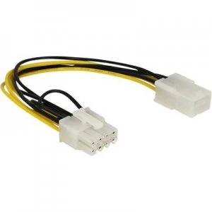 Delock Current Cable [1x PCI-E plug 8-pin - 1x PCI-E socket 6-pin] 20.00cm Yellow, Black