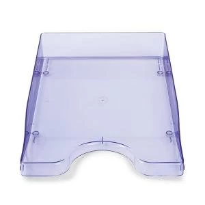 A4Foolscap Polystyrene Continental Letter Tray Ice Purple CP130YTIPU