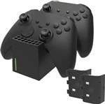 Snakebyte Xbox TWIN CHARGE SX - Black - Xbox Series X Charging Station for Series X Controller, Charger for 2 Wireless Controllers, 2 Batteries Rechar